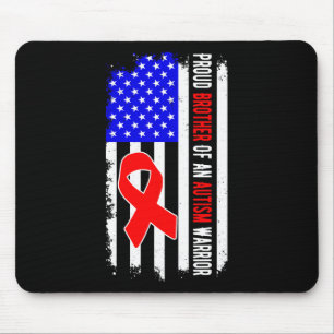 Proud Bruder eines Autismus Krieger April Bewussts Mousepad