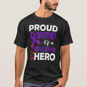 Proud Bruder eines Epilepsiehersonnen Krieger Lila T-Shirt