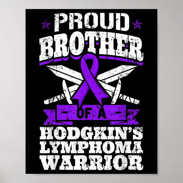 Proud Bruder eines Hodgkins Lymphom Warrior Hl Aw Poster (Vorne)