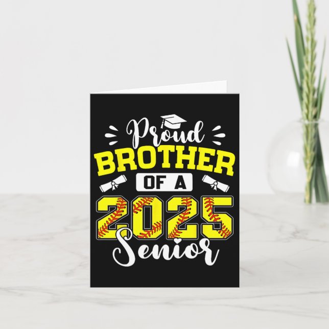 Proud Bruder eines Senior Software Abschluss 2025 Karte (Vorderseite)