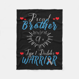 Proud Bruder eines Typ-1-Diabetes-Kriegers Awarene Fleecedecke