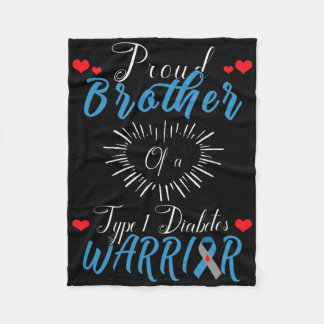 Proud Bruder eines Typ-1-Diabetes-Kriegers Awarene Fleecedecke