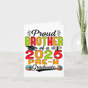 Proud Bruder von 2025 Pre-k Graduate Vatertag Karte