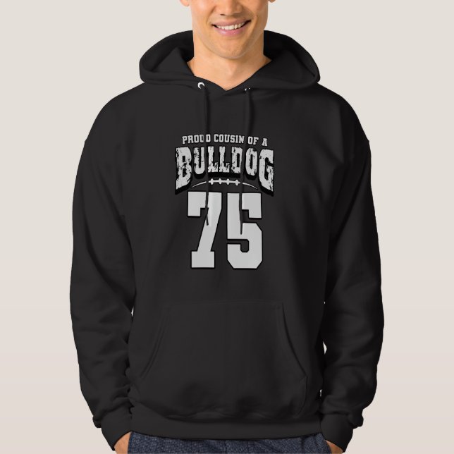 Proud Bulldog Football Cousin von Player 75 Hoodie (Vorderseite)
