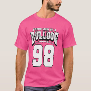 Proud Bulldog Football Mama von Player 98 T-Shirt