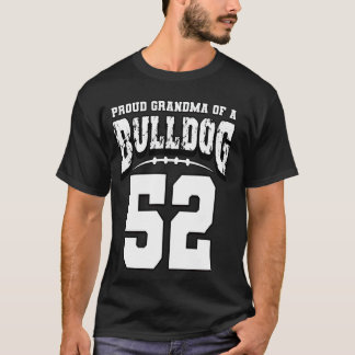 Proud Bulldog Fußball Oma von Spieler 52 T-Shirt