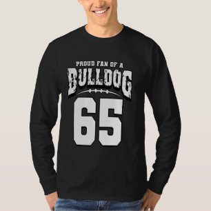 Proud Bulldog Fußballfan von Spieler 65 T-Shirt