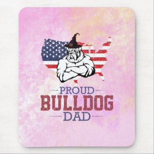 Proud Bulldog Vater, Bulldog-Vatertag-Geschenk Mousepad