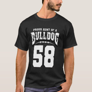 Proud Bulldogge Football-Tante des Spielers 58 T-Shirt