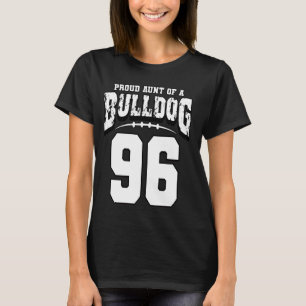 Proud Bulldogge Football-Tante des Spielers 96 T-Shirt