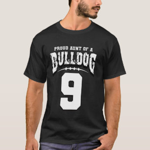 Proud Bulldogge Football Tante Spieler 9 T-Shirt