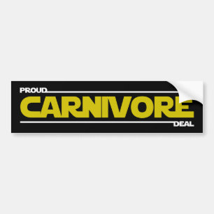Proud Carnivore. Deal. Autoaufkleber