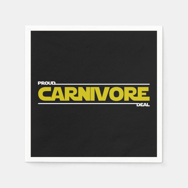Proud Carnivore. Deal. Serviette (Vorderseite)