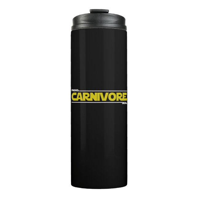 Proud Carnivore. Deal. Thermosbecher (Vorderseite)