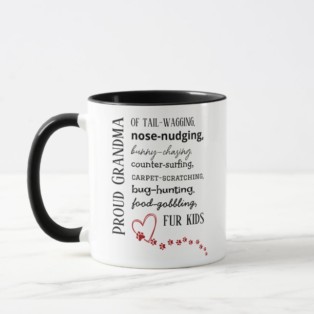 Proud Cat & Dog Grandma Mug Tasse (Links)