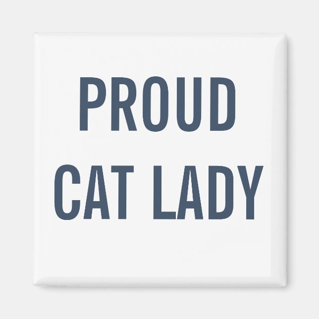 Proud Cat Lady Blue Cat Magnet (Vorne)