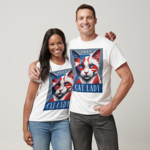 Proud Cat Lady Democrat 2024 US-Wahl T-Shirt