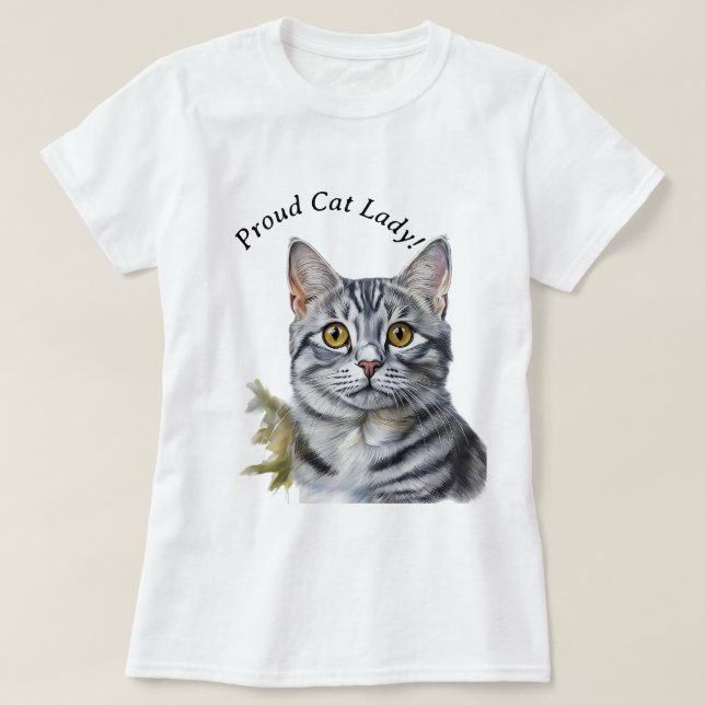 Proud Cat Lady T-Shirt (Design vorne)