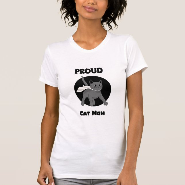 Proud Cat Mama T-Shirt (Vorderseite)