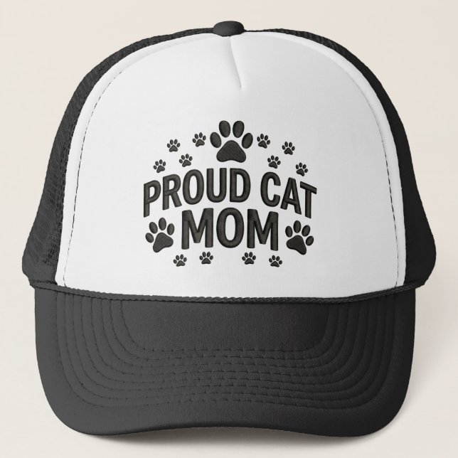 Proud Cat Mom Trucker Hat  Truckerkappe (Vorderseite)