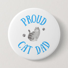 Proud Cat Vater Button