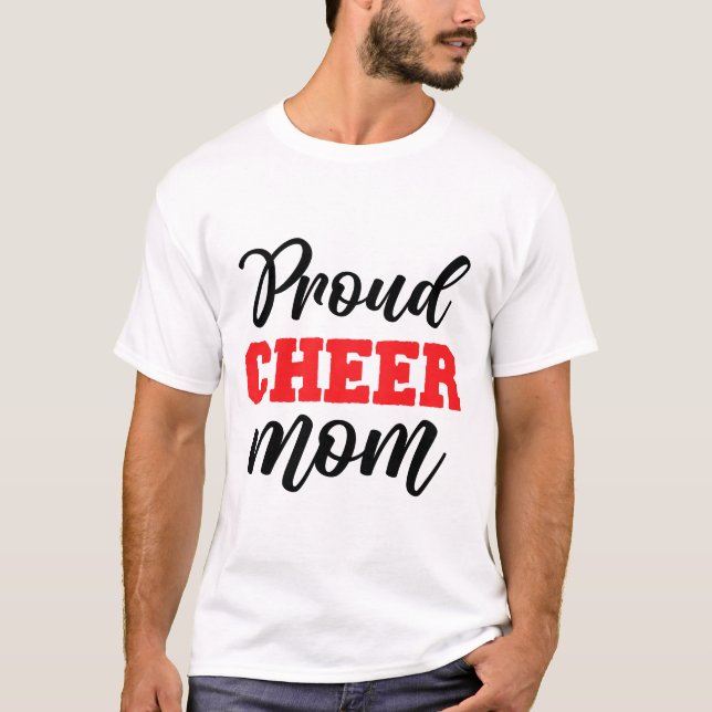 Proud Cheer Mama Muttertag T-Shirt (Vorderseite)