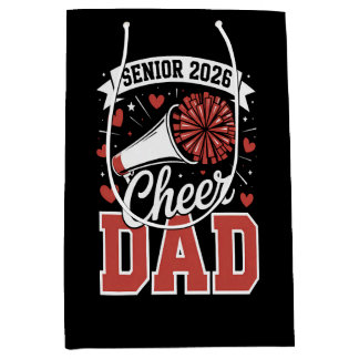 Proud Cheer Senior dad 2026 Mittlere Geschenktüte