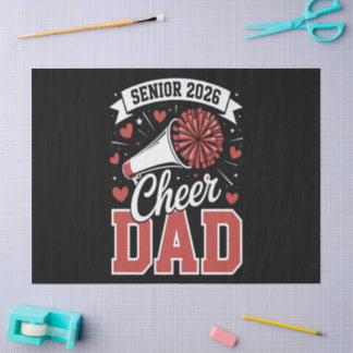 Proud Cheer Senior dad 2026 Seidenpapier