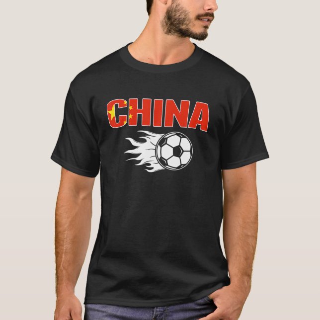 Proud China Soccer Fans Jersey Pride Chinese Footb T-Shirt (Vorderseite)