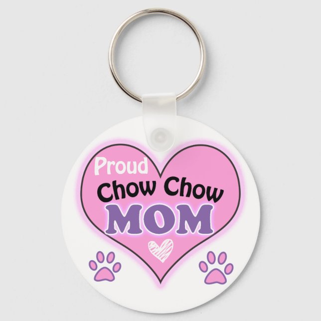 Proud Chow Chow Mama Schlüsselanhänger (Vorderseite)