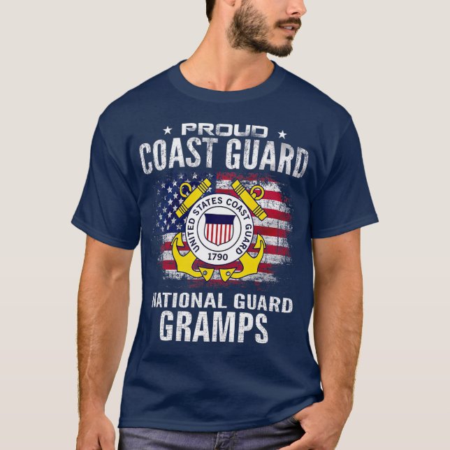 Proud Coast Guard National Guard Gramps mit T-Shirt (Vorderseite)