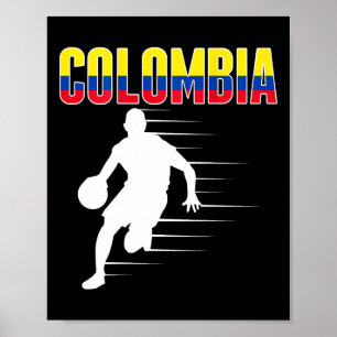 Proud Colombia Sketll Fans Jersey Kolumbianische F Poster
