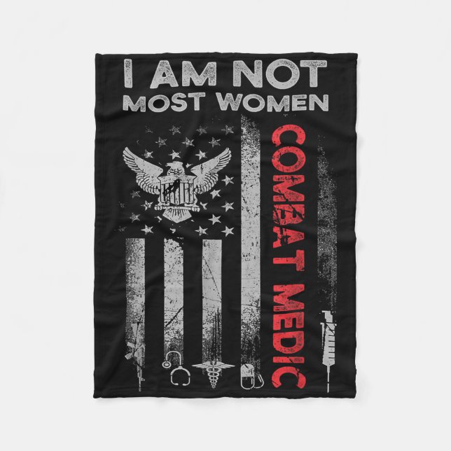 Proud Combat Field Medic Veteran Soldat gibt Com Fleecedecke (Vorderseite)