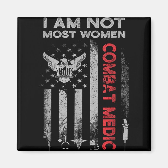 Proud Combat Field Medic Veteran Soldat gibt Com Magnet (Vorne)