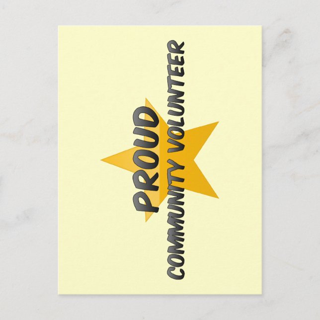 Proud Community Volunteer Postkarte (Vorderseite)