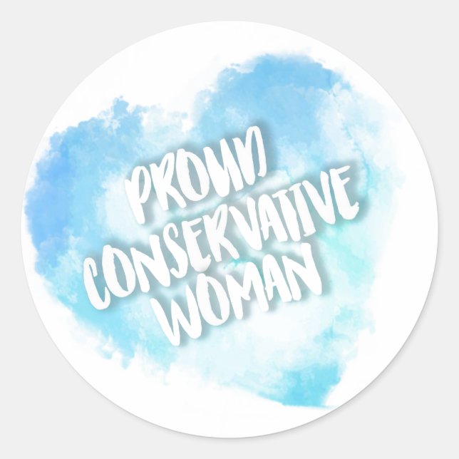 Proud Conservative Woman Sticker (Vorderseite)