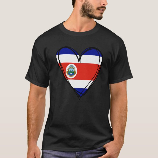 Proud Costa Rican Boy Girl Aunt Costa Rica Flag He T-Shirt (Vorderseite)