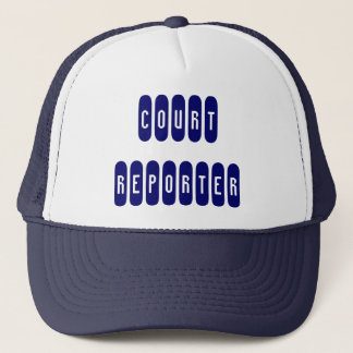 Proud Court Reporter Marineblau weißen Brief hat Truckerkappe