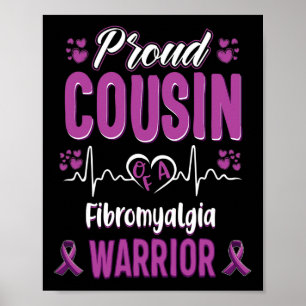 Proud Cousin Fibromyalgia Kriegererkennungsband Poster