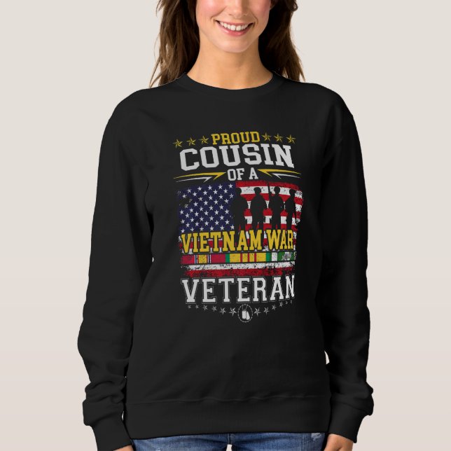 Proud Cousin Vietnam War Veteran Matching Brother  Sweatshirt (Vorderseite)