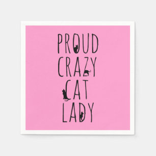 Proud Crazy Cat Lady Serviette