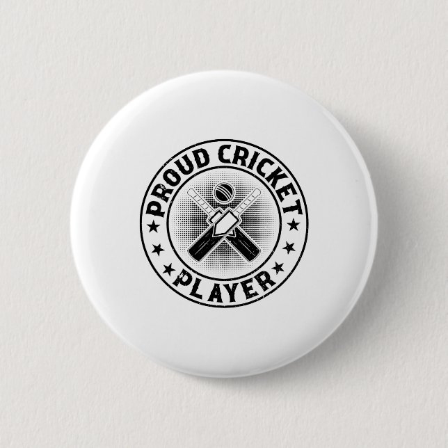 Proud Cricket Player - Cricketing Cricket Player  Button (Vorderseite)