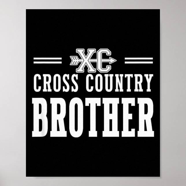 Proud Cross Country Brother Team Love Srit Cc Sibl Poster (Vorne)