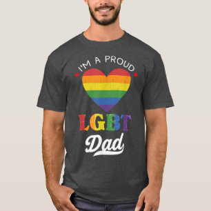 Proud Dad LGBT Pride Month 2022 Proud LGBTQ Heart T-Shirt