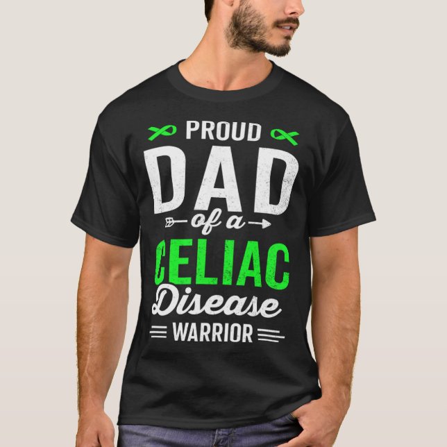 Proud Dad of a Celiac Disease Warrior Survivor Awa T-Shirt (Vorderseite)