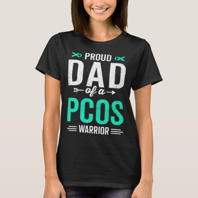 Proud Dad of a PCOS Warrior Survivor Awareness Sup T-Shirt (Vorderseite)