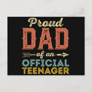 Proud Dad of Official Teenager 13th Birthday Postkarte