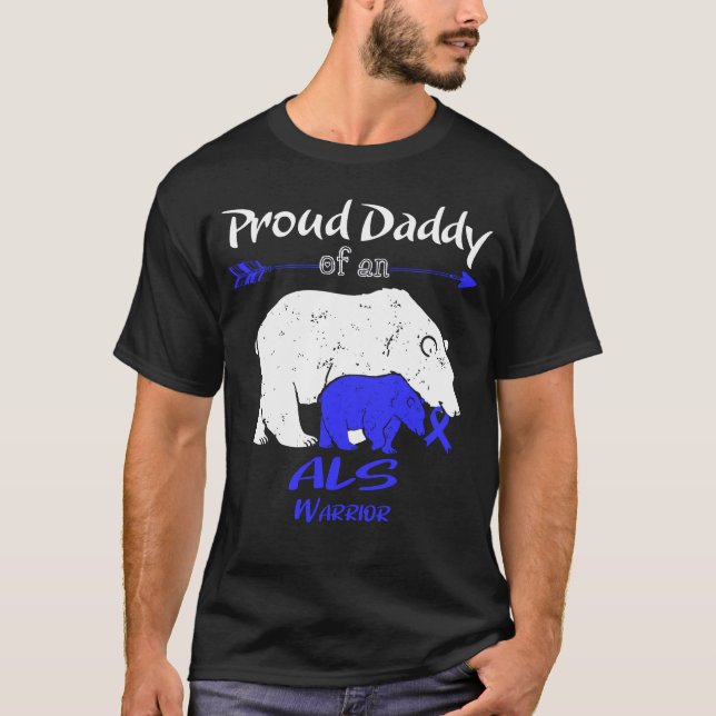 Proud Daddy Bar ALS Awareness T-Shirt (Vorderseite)