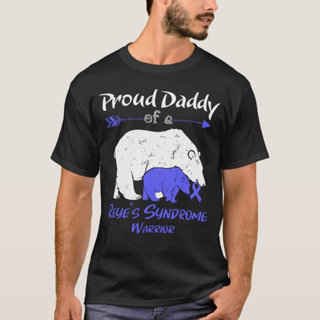 Proud Daddy Bar Reye's Syndrome Awareness T-Shirt (Vorderseite)