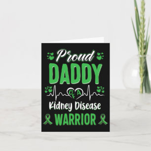 Proud Daddy Kidney Disease Warrior Awareness Ribbo Karte